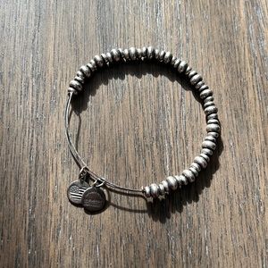 Alex and Ani Rocker Beaded Bangle Silver